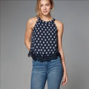 Abercrombie & Fitch Floral Cropped Top XSMALL